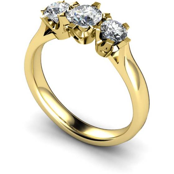 HRRTR128 Round 3 Stone Diamond Ring