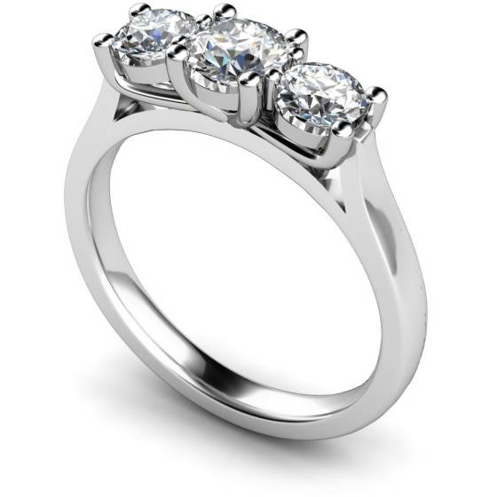 HRRTR134 Round 3 Stone Diamond Ring