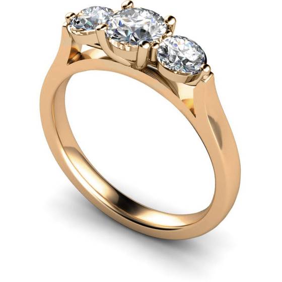 HRRTR141 Round 3 Stone Diamond Ring