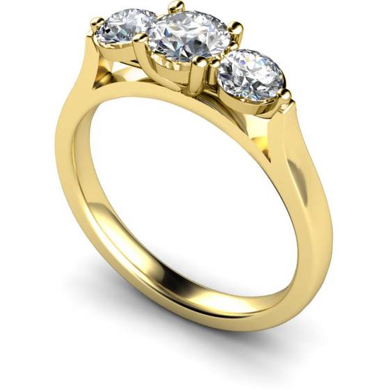HRRTR141 Round 3 Stone Diamond Ring