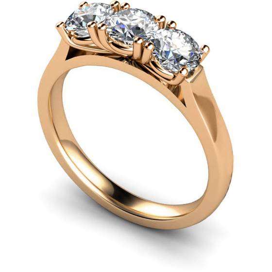 HRRTR160 3 Round Diamonds Trilogy Ring