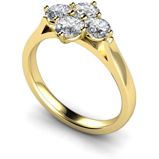 HRRTR198 Round 4 Stone Diamond Ring