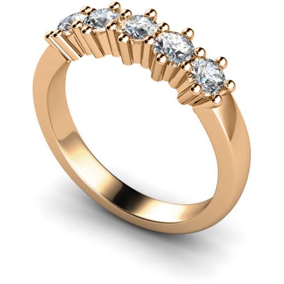 HRRTR201 Round 5 Stone Diamond Ring