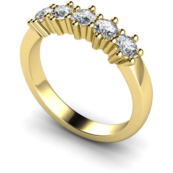 HRRTR201 Round 5 Stone Diamond Ring