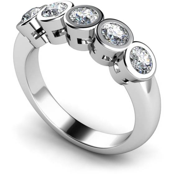 HRRTR202 Round 5 Stone Diamond Ring