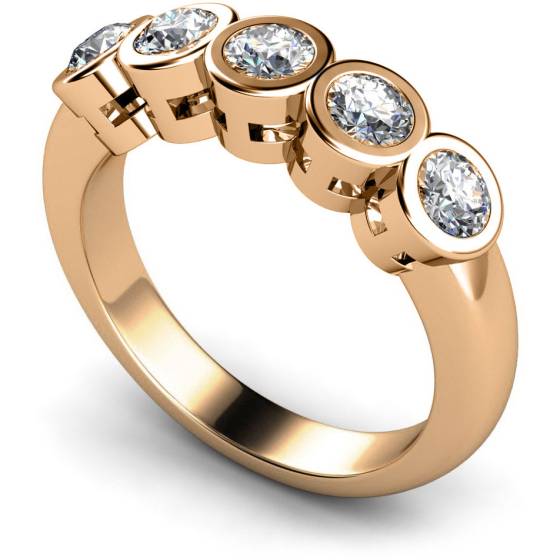 HRRTR202 Round 5 Stone Diamond Ring