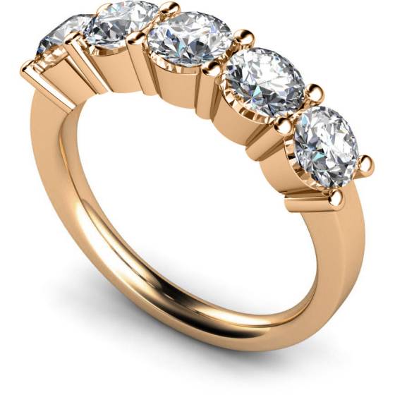 HRRTR206 Round 5 Stone Diamond Ring
