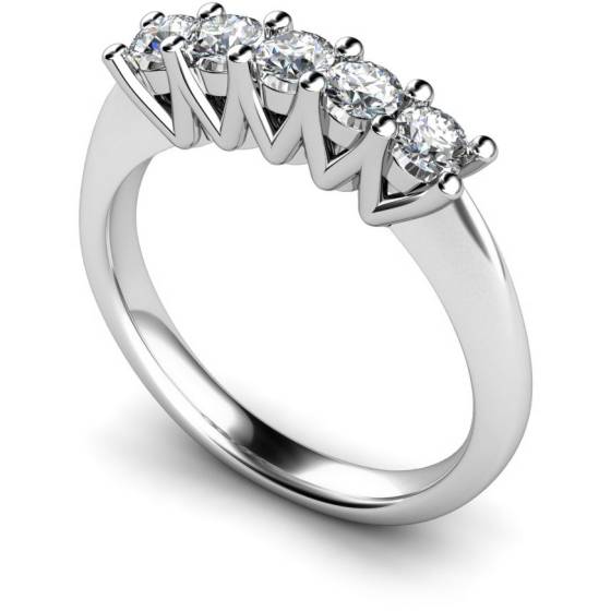HRRTR213 Round 5 Stone Diamond Ring