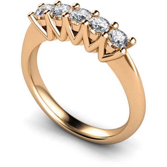 HRRTR213 Round 5 Stone Diamond Ring