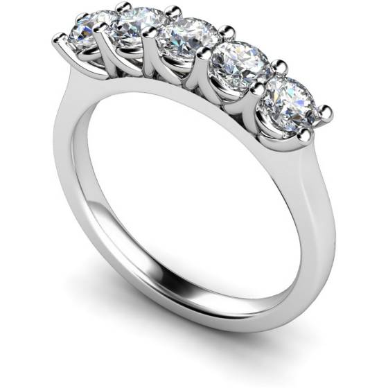 HRRTR219 Round 5 Stone Diamond Ring