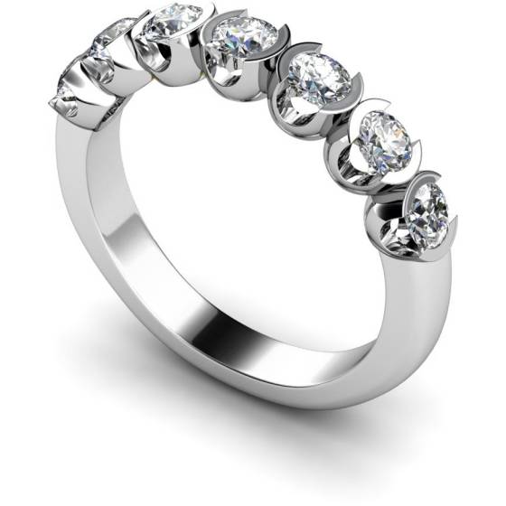 HRRTR226 Round 7 Stone Diamond Ring