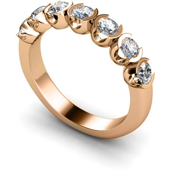 HRRTR226 Round 7 Stone Diamond Ring