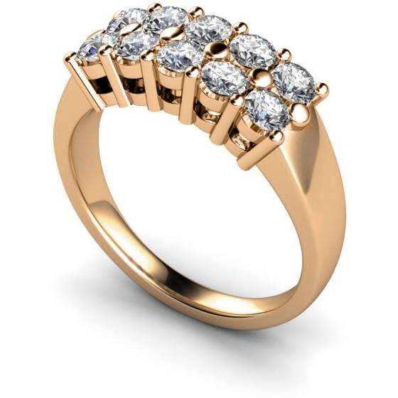 Round Cluster 10 Stone Diamond Ring