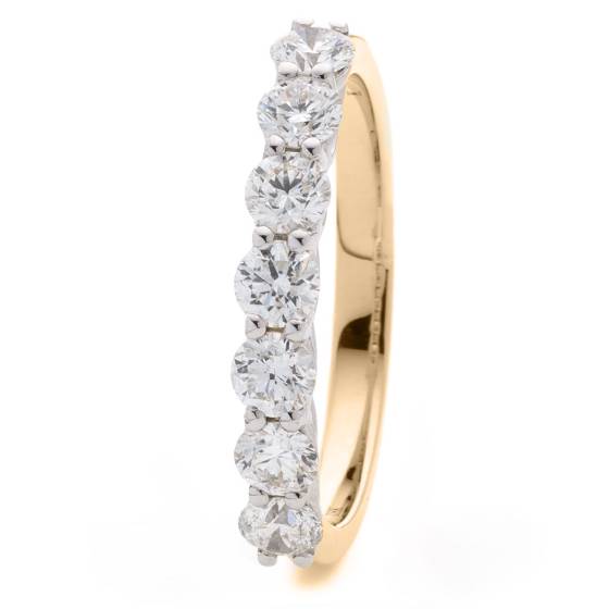 HRRTR2383 Round 7 Stone Diamond Ring