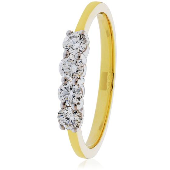 HRRTR2384 Round 4 Stone Diamond Ring