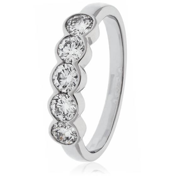 HRRTR2385 Round 5 Stone Diamond Ring