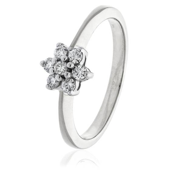 HRRTR2426 Round 7 Stone Diamond Ring