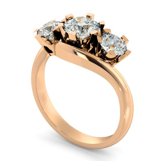 HRRTR258 Round 3 Stone Diamond Ring