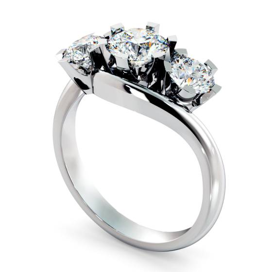 HRRTR258 Round 3 Stone Diamond Ring