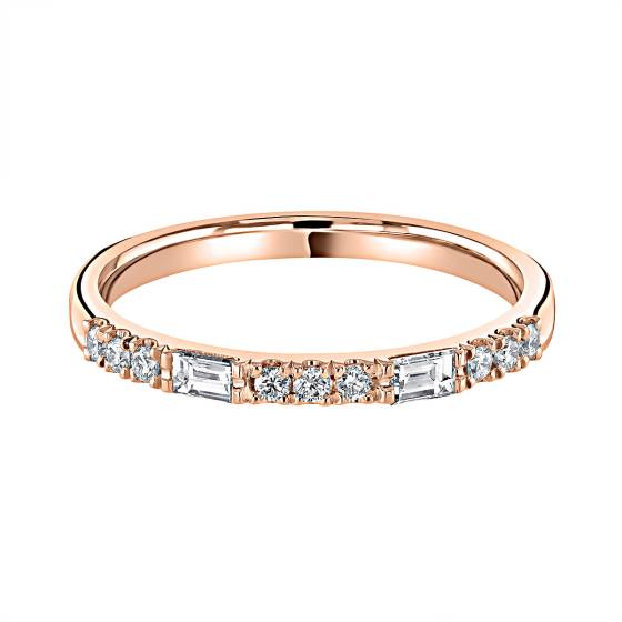 HRRWB047 Round cut Diamond Shaped Wedding Ring