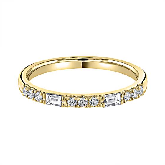 HRRWB047 Round cut Diamond Shaped Wedding Ring