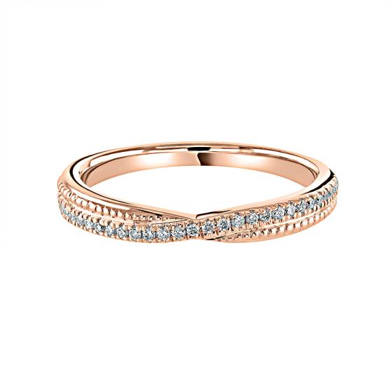 HRRWB050 Round cut Diamond Shaped Wedding Ring