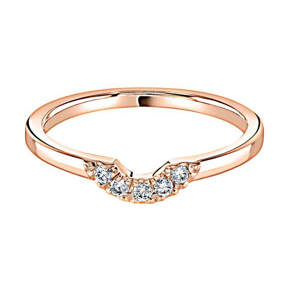 HRRWB051 Round cut Diamond Shaped Wedding Ring