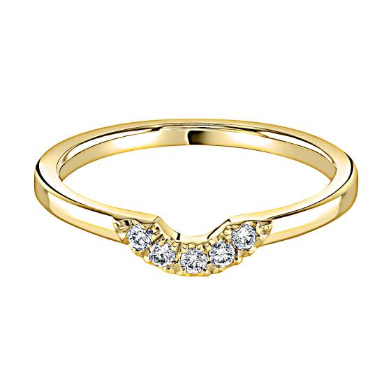 HRRWB051 Round cut Diamond Shaped Wedding Ring