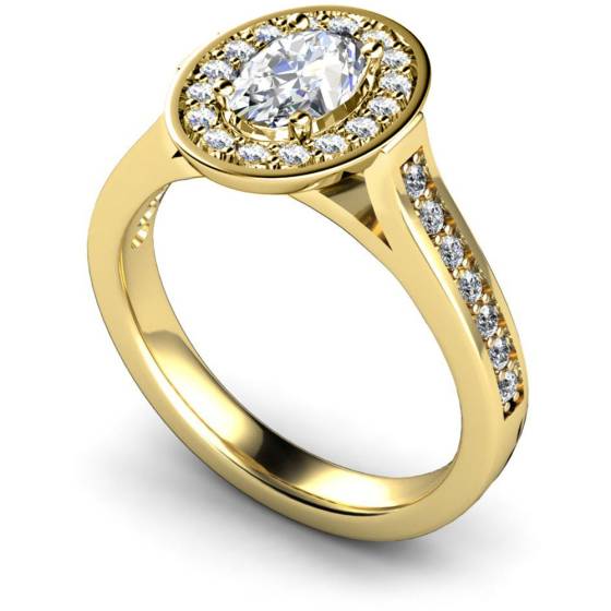 HRXSD251 Oval Halo Diamond Ring