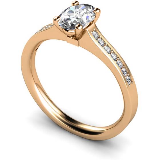 HRXSD449 Oval Shoulder Diamond Ring