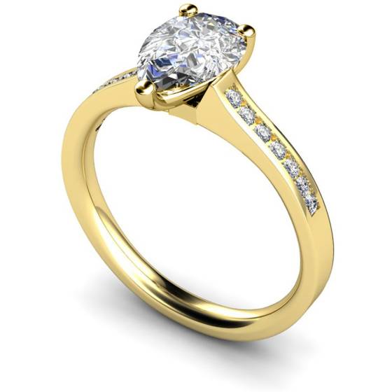HRXSD452 Pear Shoulder Diamond Ring