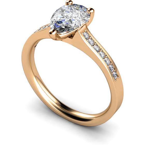 HRXSD453 Pear Shoulder Diamond Ring