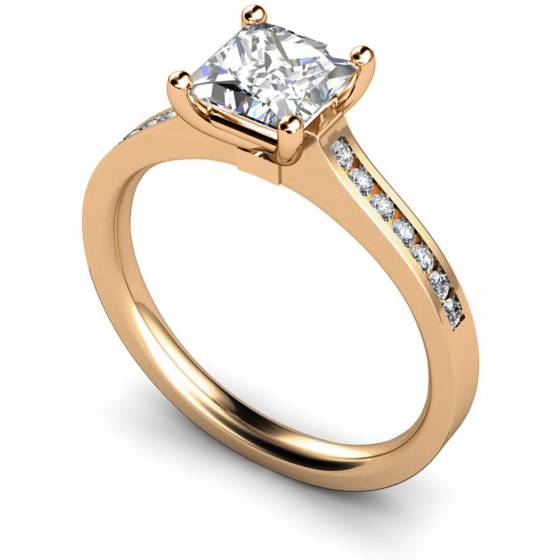 HRXSD454 Princess Shoulder Diamond Ring