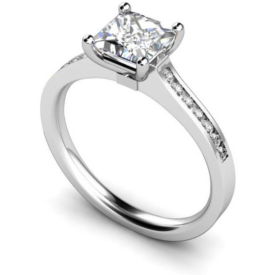 HRXSD454 Princess Shoulder Diamond Ring