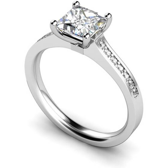 HRXSD455 Princess Shoulder Diamond Ring