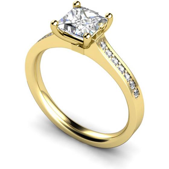 HRXSD455 Princess Shoulder Diamond Ring