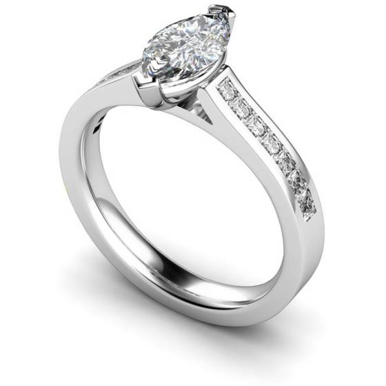 HRXSD603 Marquise Shoulder Diamond Ring