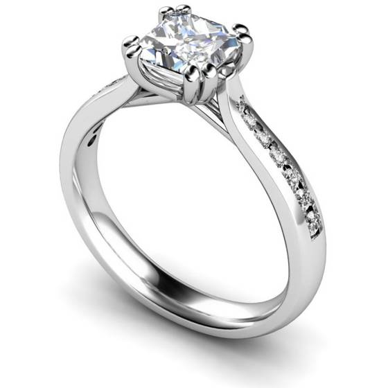HRXSD628 Princess Shoulder Diamond Ring