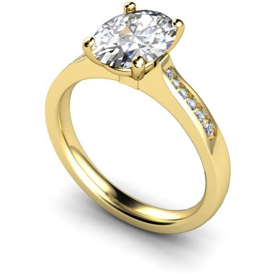 HRXSD634 Oval Shoulder Diamond Ring
