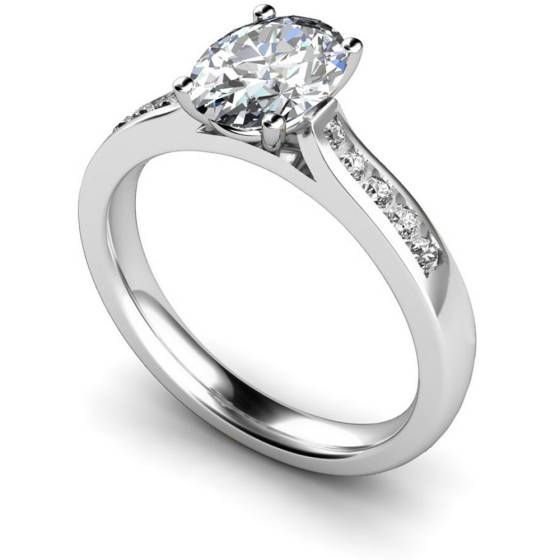 HRXSD654 Oval Shoulder Diamond Ring