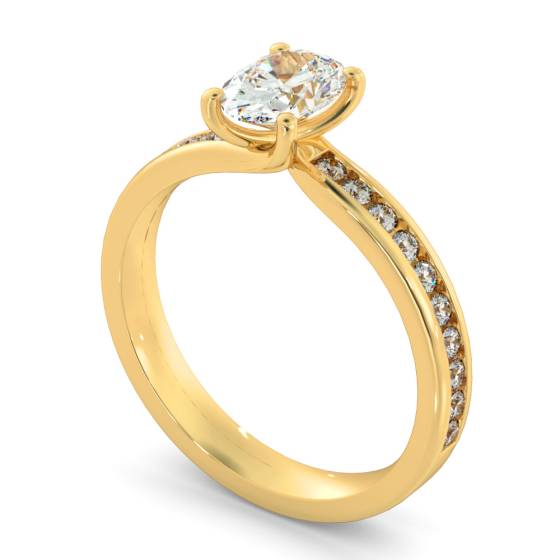 HRXSD656 Oval Shoulder Diamond Ring