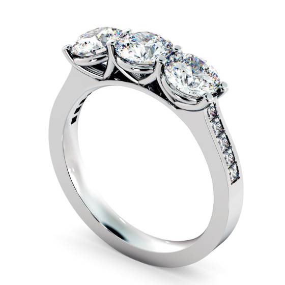 HRXTR190 3 Round Diamonds Trilogy Ring