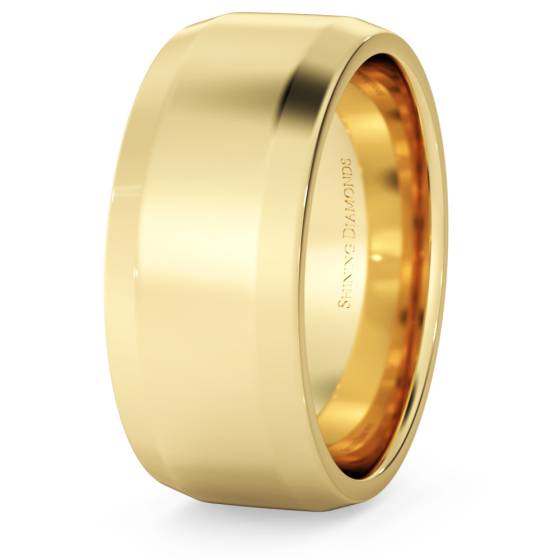 HWNB817 Bevelled Edge Wedding Ring - 8mm width, 1.8mm depth
