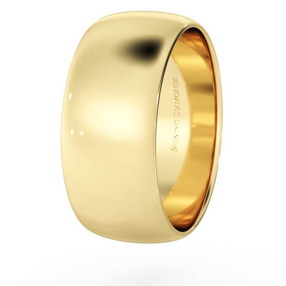 HWND813 D Shape Wedding Ring - Lightweight, 8mm width