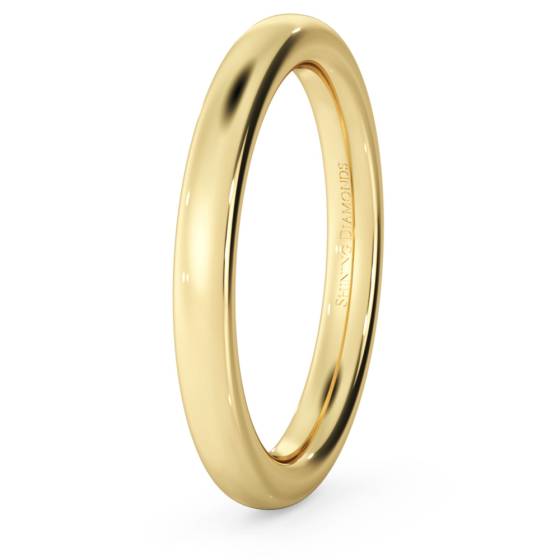 HWNE2521 Traditional Court Wedding Ring - Heavy weight, 2.5mm width