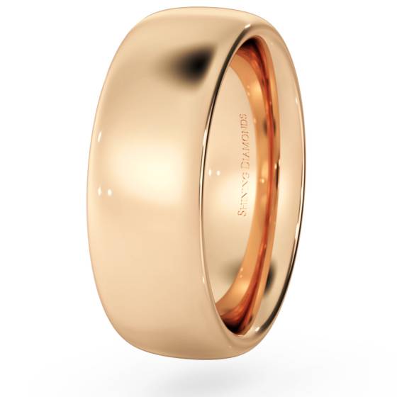 HWNE721 Traditional Court Wedding Ring - Heavy weight, 7mm width