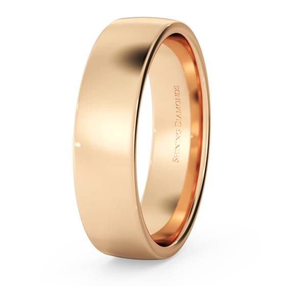HWNJ513 Slight Court with Flat Edge Wedding Ring - Light weight, 5mm width