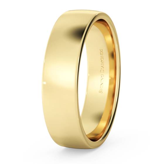 HWNJ513 Slight Court with Flat Edge Wedding Ring - Light weight, 5mm width