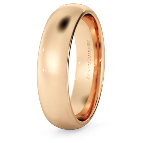 HWNP517 D Court Wedding Ring - 5mm width, 1.8mm depth