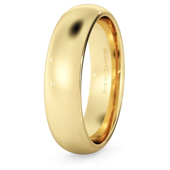HWNP517 D Court Wedding Ring - 5mm width, 1.8mm depth